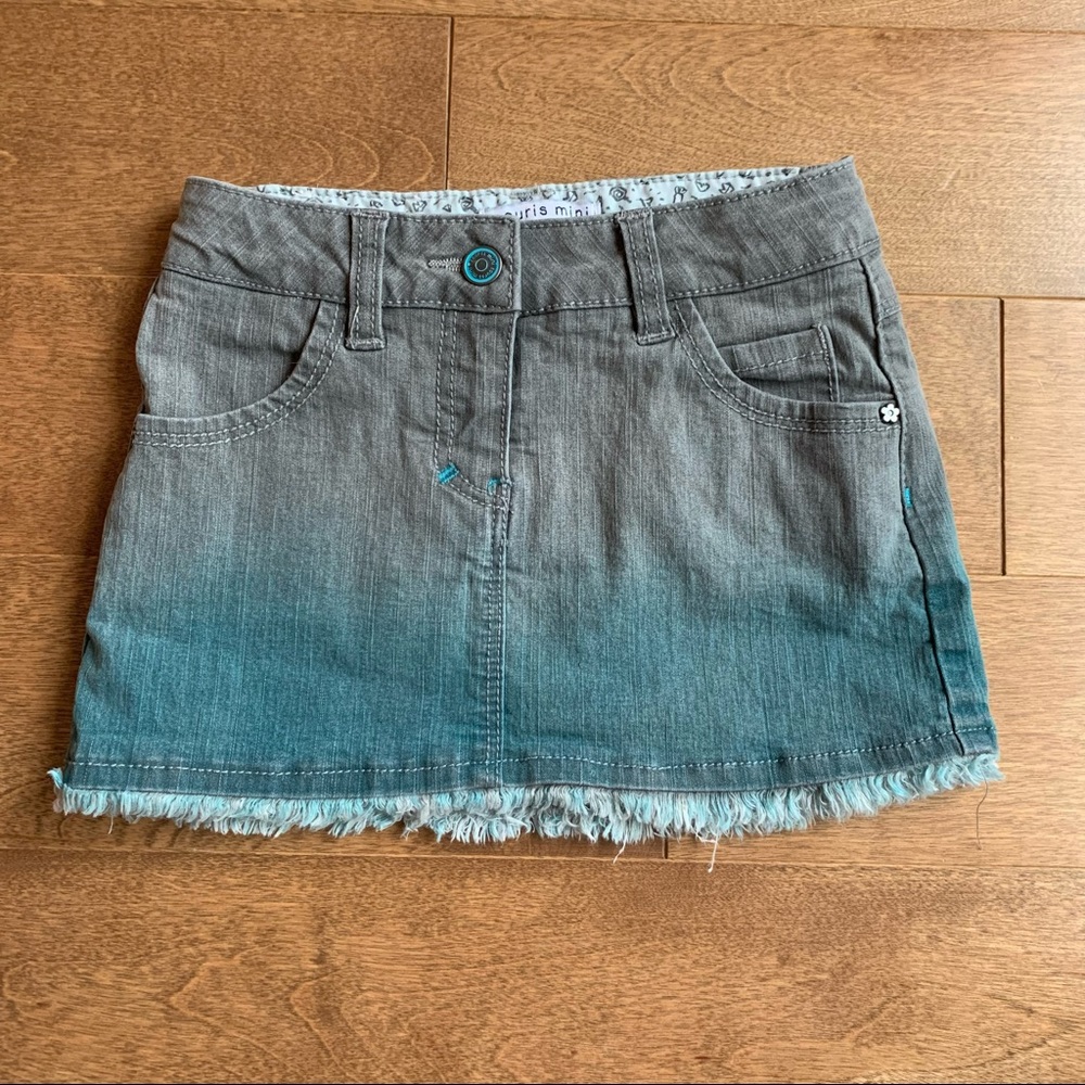 2/$10 SOURIS MINI Toddler girl denim ombré skirt 3T